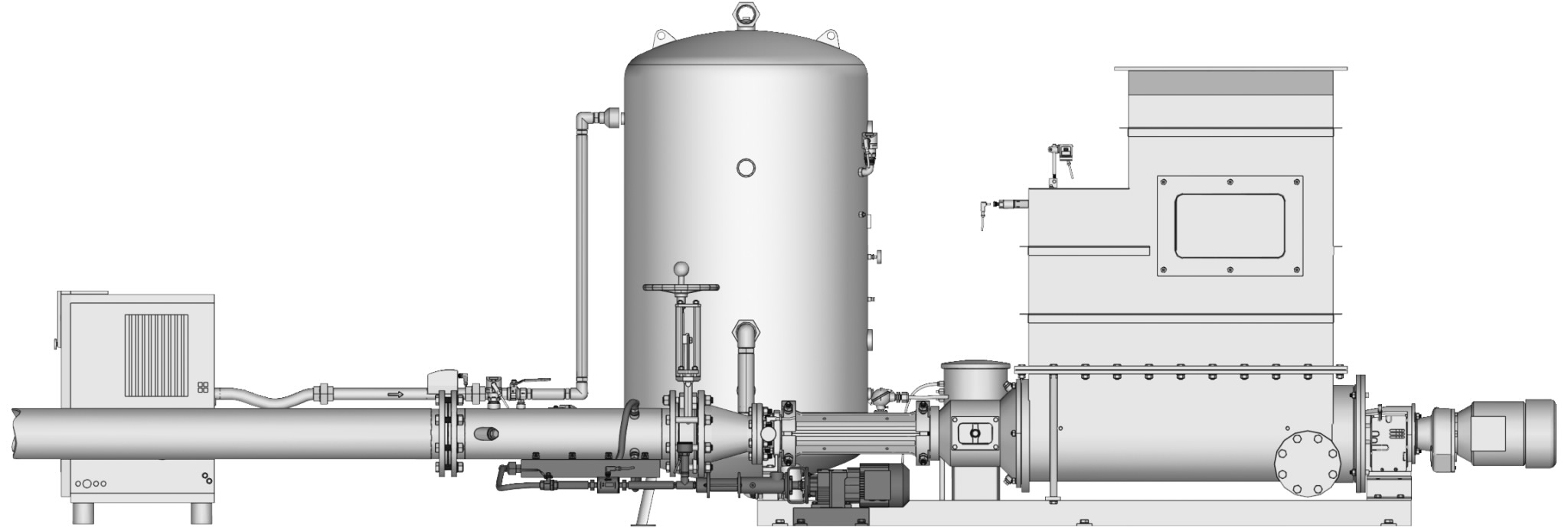 Technical drawing of SEEPEX Smart Air Injection (SAI) technoly for sewage treatment applications.